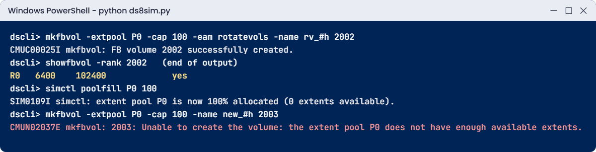 Practice shell: rotatevols volume on one rank and a full pool with CMUN02037E