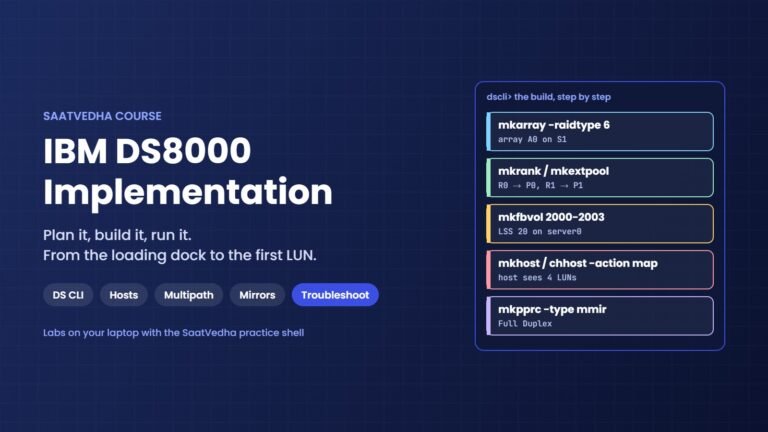 IBM DS8000 implementation course: DS CLI build from arrays to host mapping and Metro Mirror