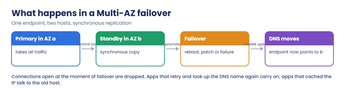 What happens during an RDS SQL Server Multi-AZ failover