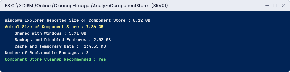 Windows Update troubleshooting lab: analysing the component store with DISM